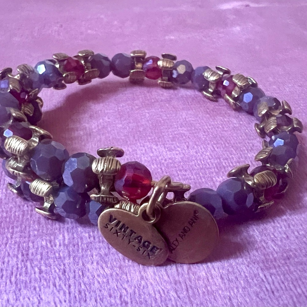 Alex and Ani Aubergine Splendor Wrap Bracelet
